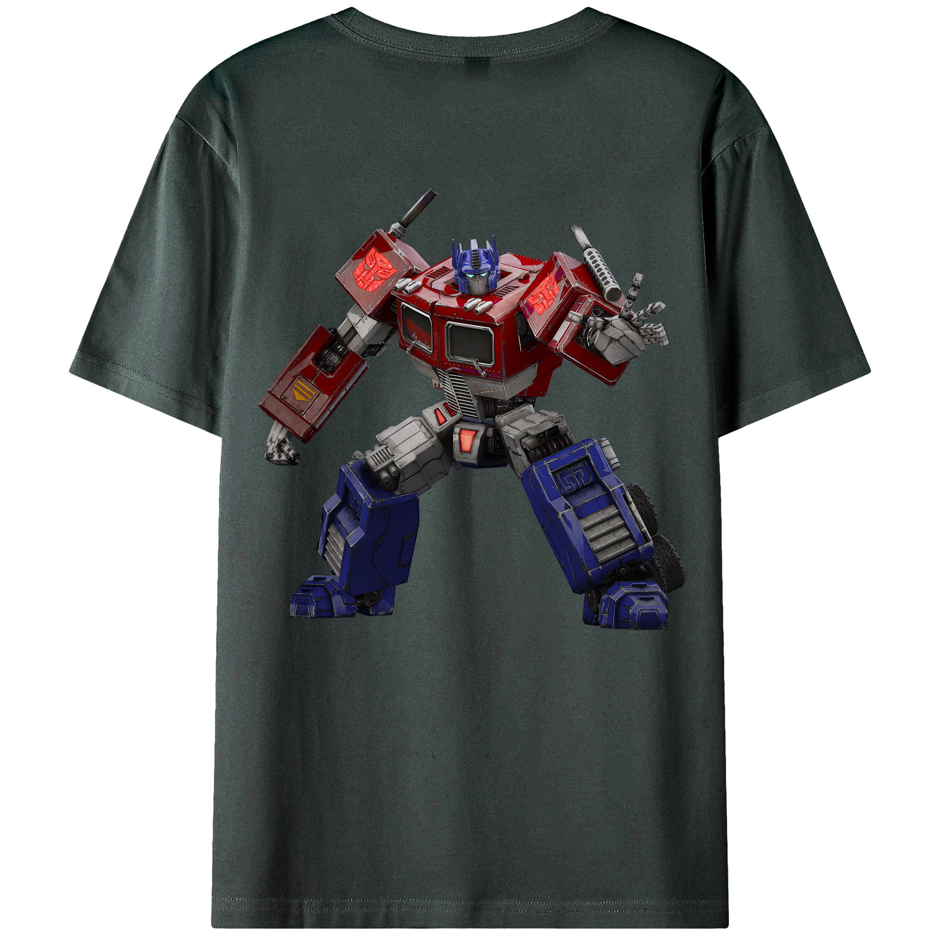 （画像用） Transformers トランスフォーマー 綿100％ メンズ半袖Tシャツ（バックプリント） 通気性